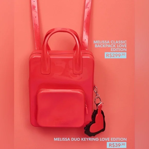NWT MELISSA Classic Backpack Love Edition Transform Your Classic Backpack with Fun Charms | TikTok main image 2